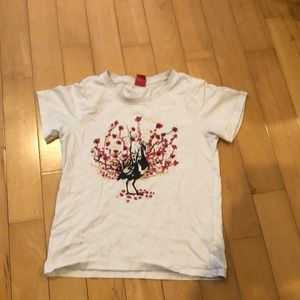 White peacock tshirt